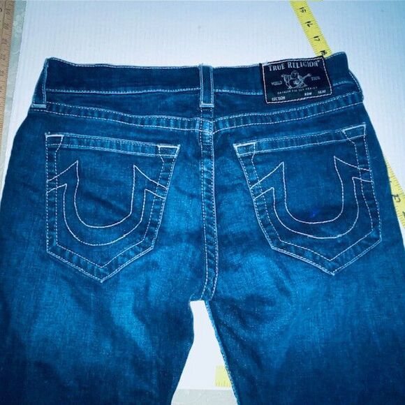 Mens True Religion ROCCO Relaxed Skinny Jeans Size 32W Fits 33x27 EUC - Picture 12 of 13
